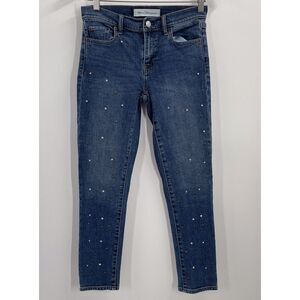 Gap‎ Jeans 1969 Best Girlfriend Blue Denim Pants Women's 26.5x25.5 Star Studded